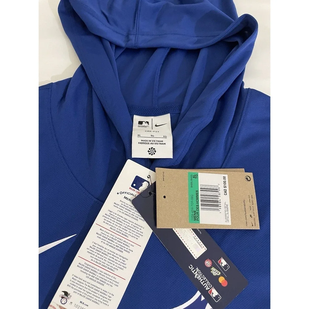 Men's Nike Toronto Blue Jays Authentic Collection Pullover Hoodie Size XL Blue
